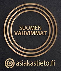 Kuutti Internationalin Suomen Vahvimmat –sertifikaatti luottokelpoisuudesta